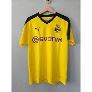 Puma Borussia Dortmund Soccer Jersey Men’s M Yellow BVB 09 Sample Rare Collector